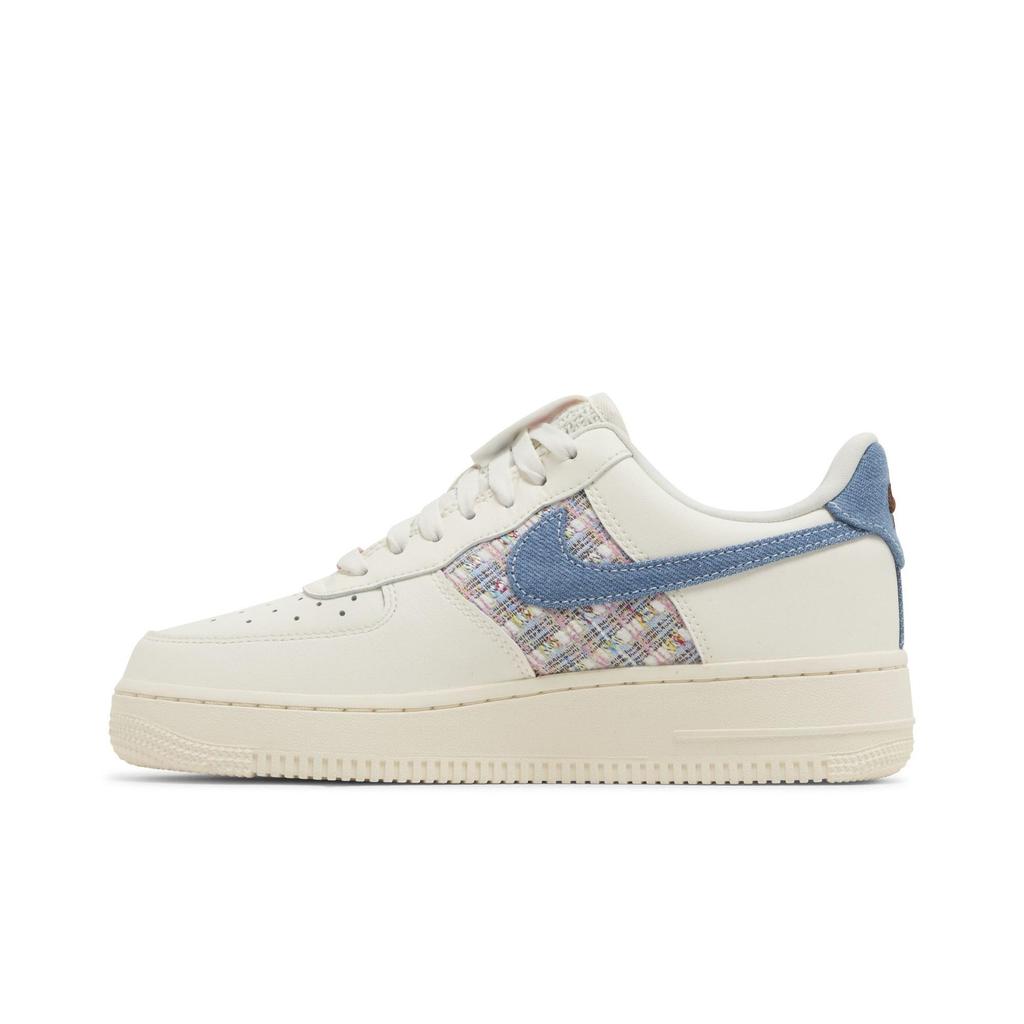 Nike Womens Air Force 1 Low '07 LX 'Denim Bouclé' (women's sizes) Sail / Blue Whisper / Pale Ivory / Pinksicle / Cacao Skateboard Shoes FJ7740 141