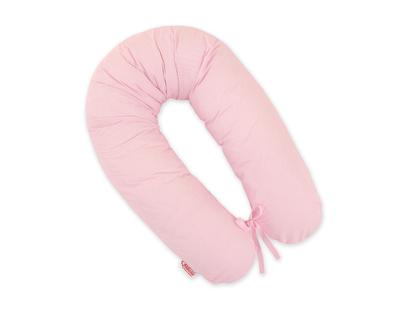 Longer Pregnancy Pillow for Pregnant Women To Sleep + Removable Cover - Pink Stripes