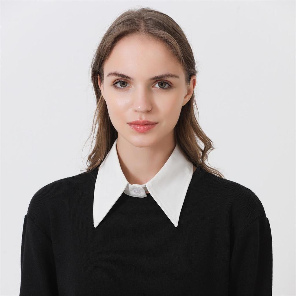 Korean Chiffon Versatile Women's Black & White Fake Shirt Collar Accessory