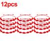 Red String Bracelets for Lucky 7 Knots Adjustable Handmade DIY Rope Bangles for Couple Frirends Amulet Jewelry Accessories