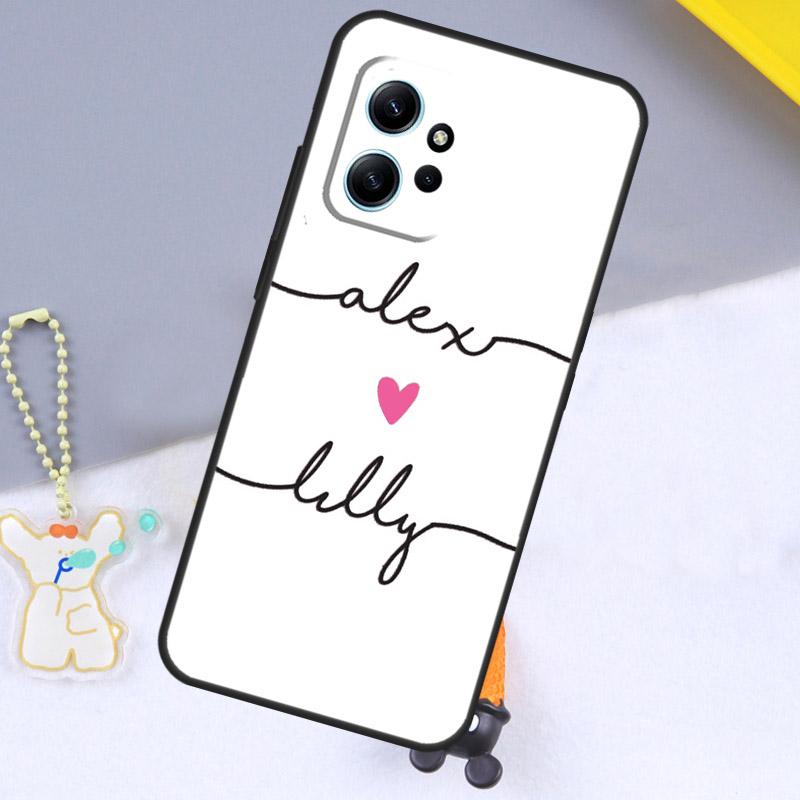 PERSONALISED NAMES CUSTOM WEDDING For Xiaomi Redmi 12 9C 10C 12C 13C Case For Redmi Note 12 Pro 11 8 9 10 Pro 9S 10S 11S 12S