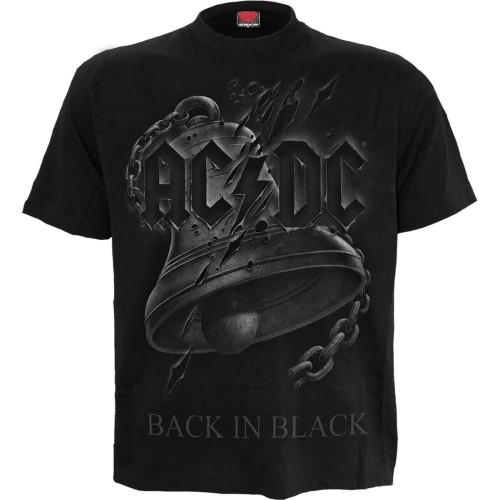 Spiral Direct Unisex Adult Back In Black AC/DC Torn T-Shirt