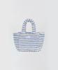 Clove [25Fw Clove] Stripe Boa Tote Bag (Light Blue)