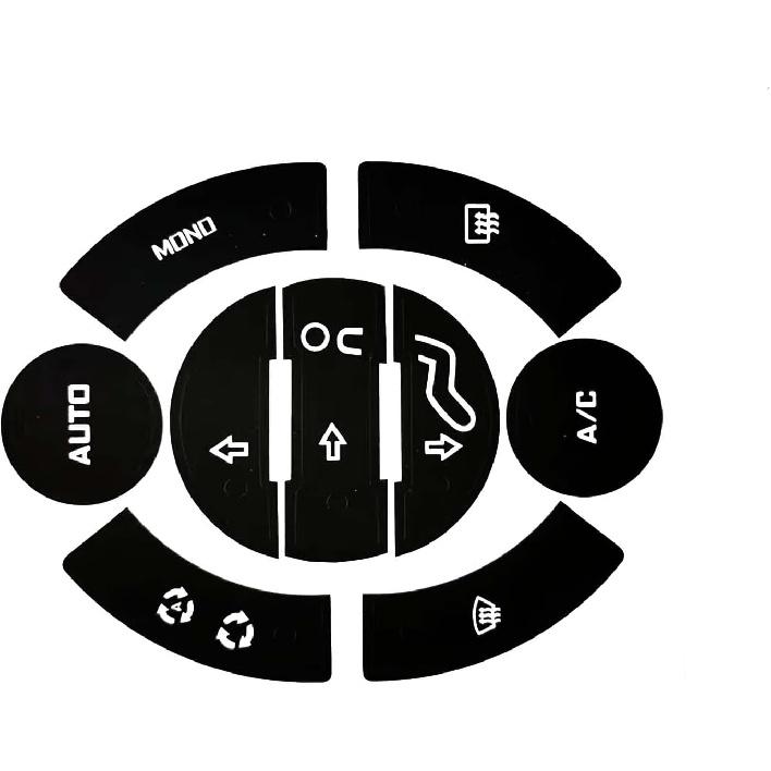 Car Button Stickers Interior Decals Compatible with 2008-2014 Mercedes Benz W204 C250 C350 E-Class Steering Wheel AC Window Radio Number Door & Air