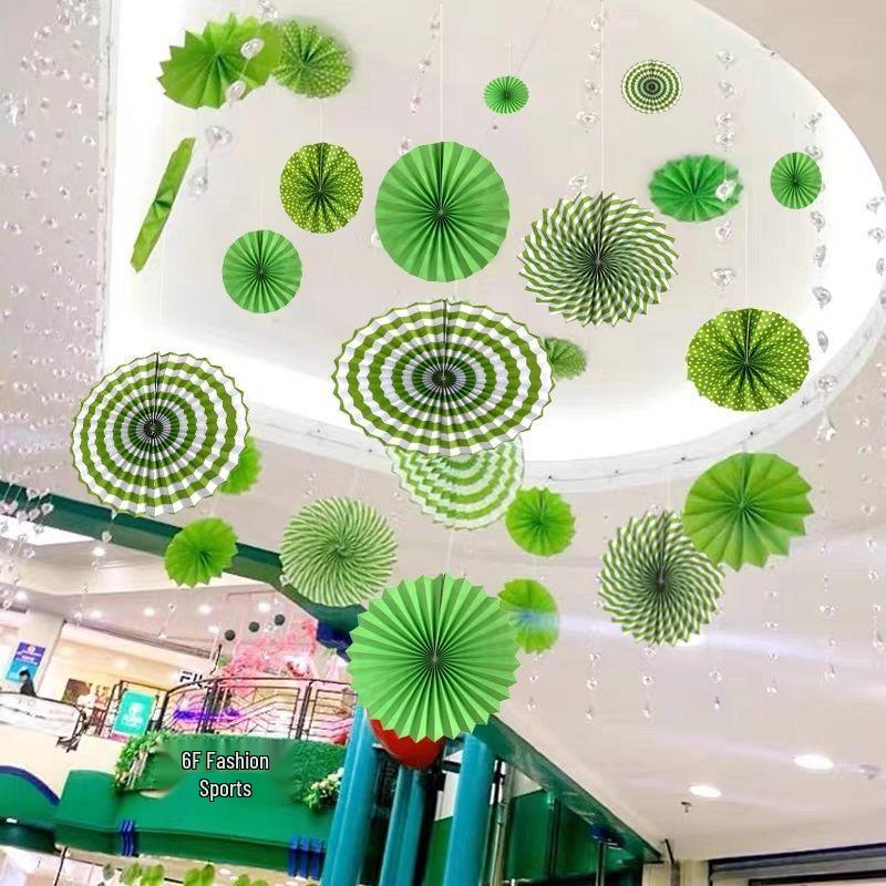 Spring Atmosphere Gold Shop & Mall Rooftop Jewelry Store Aerial Pendant Flower Hanging Decoration for Kindergarten