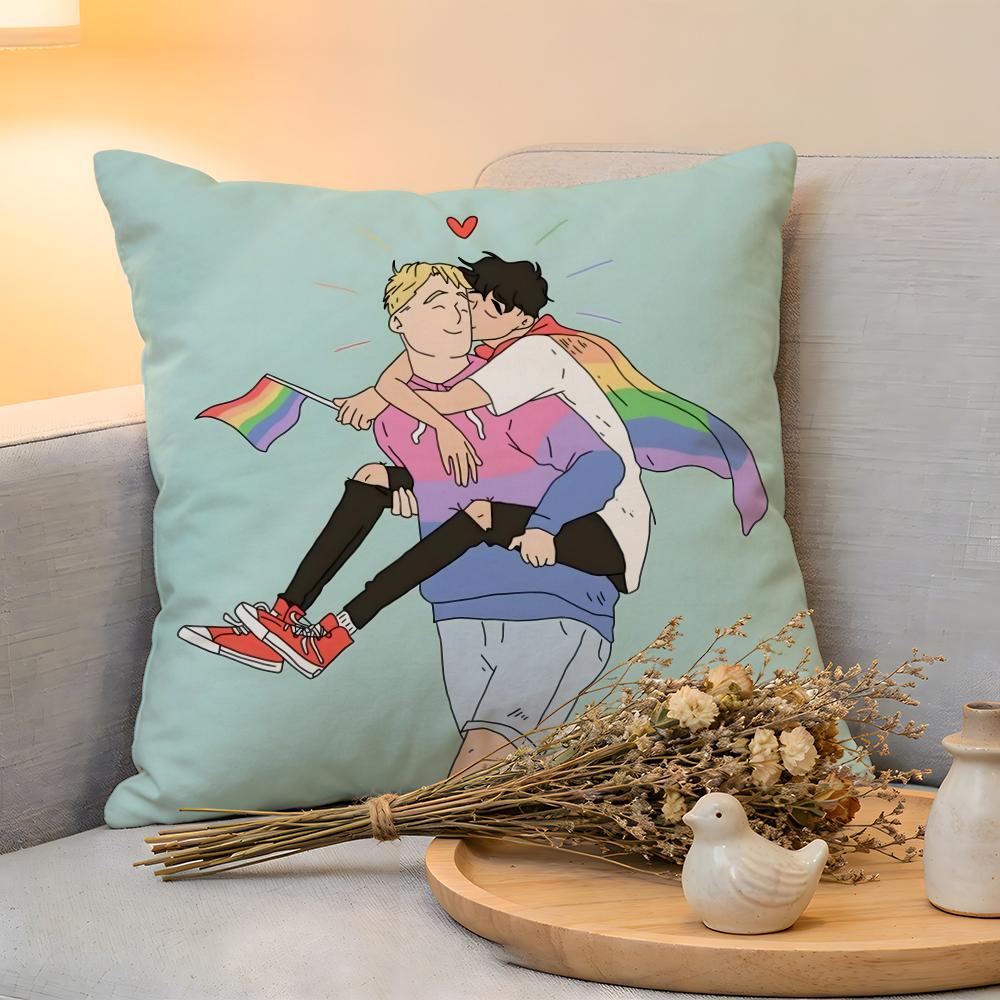

Cushion Cover Linen SkinFriendly Soft Decorative Case For Sofa Home Decor HHeartstopper Pillow cover 30x30cm