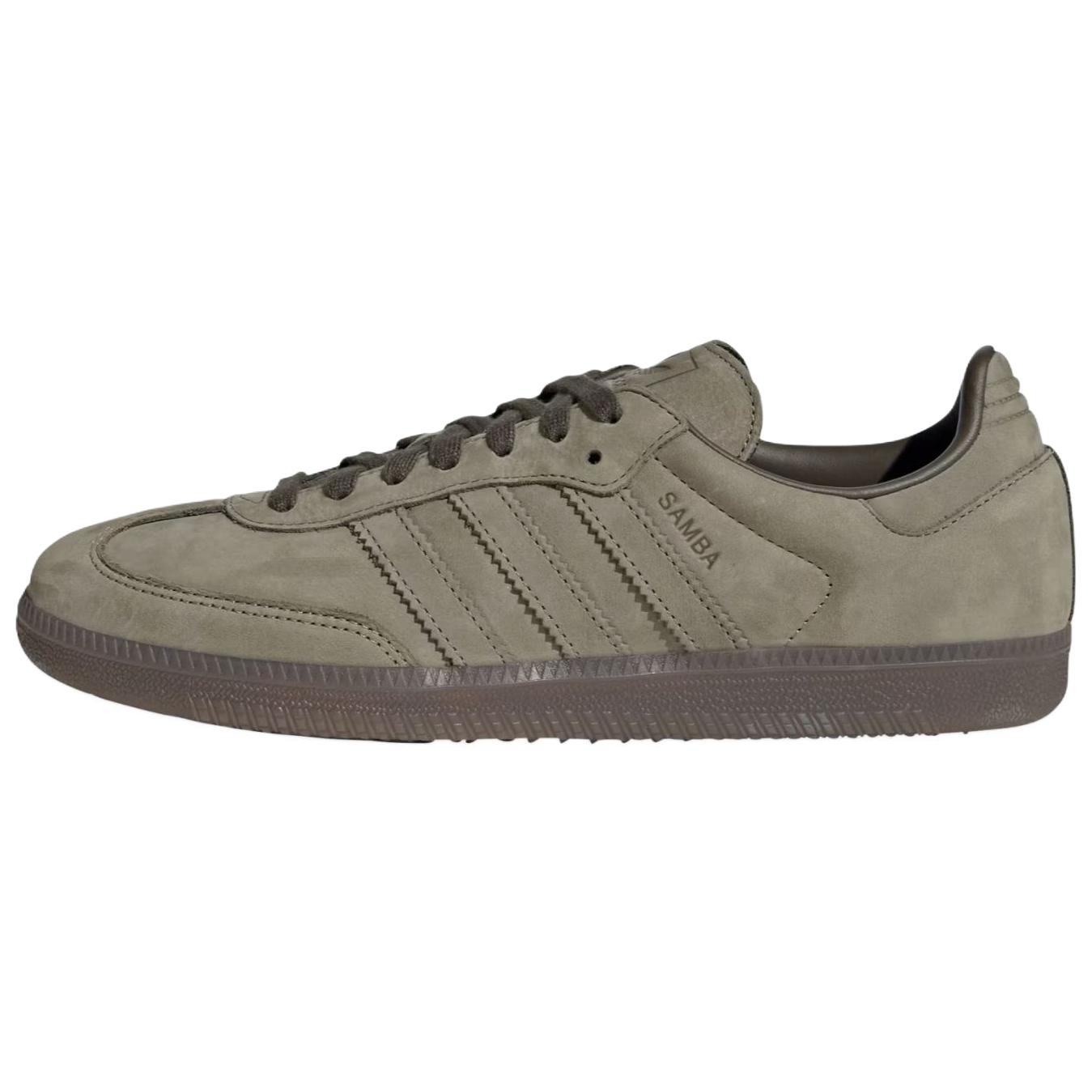 Adidas Unisex Brown Samba Og Clay Shadow Olive Gum Sneakers Ih4389 Cm