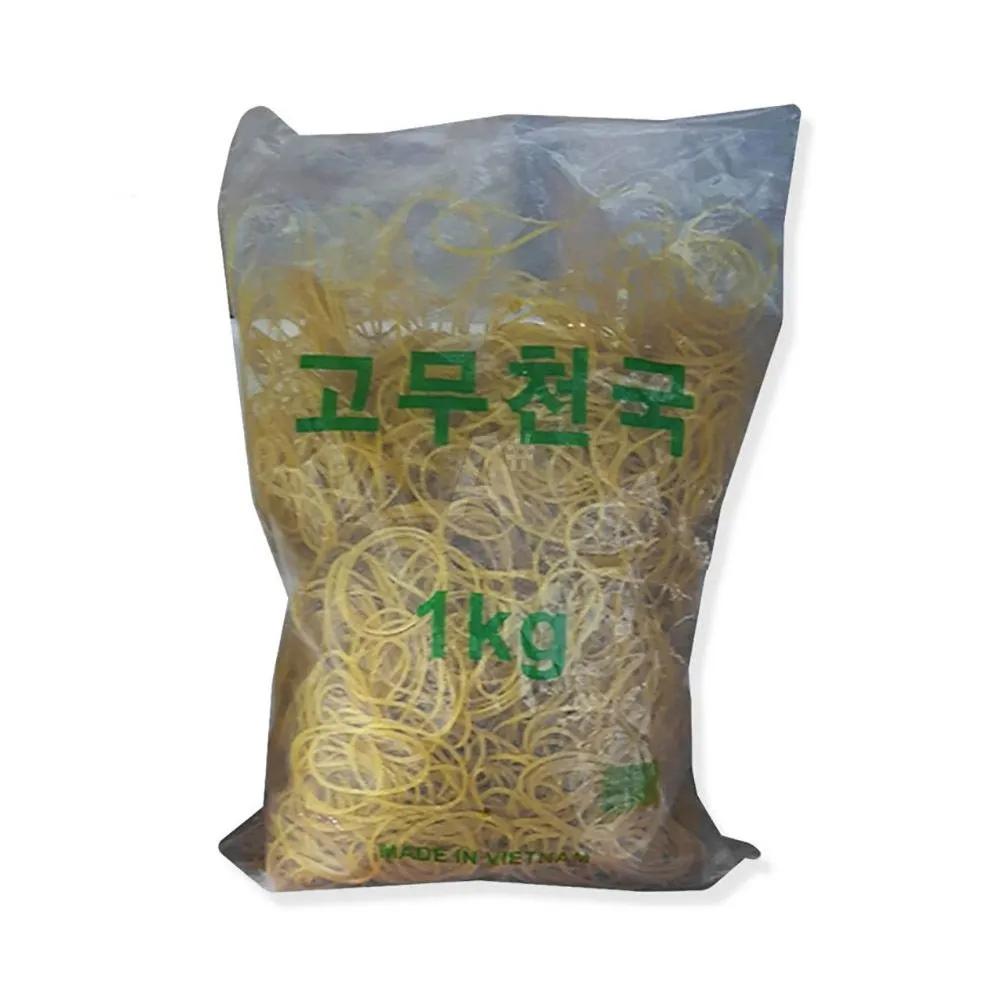 Office supplies large capacity rubber band 1kg bulk yellow rubber band