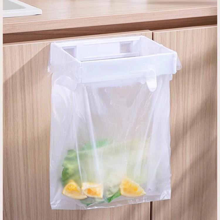 Foldable Wall-Mounted Trash Bag Holder for Kitchen & Bathroom