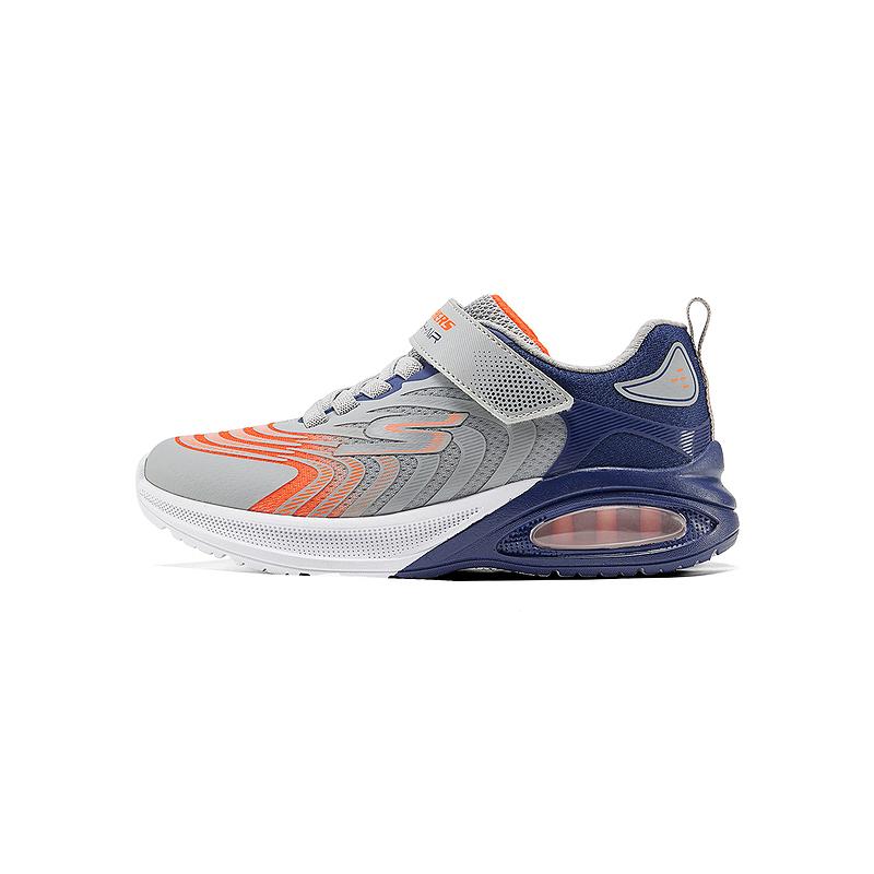 Skechers Детские Удобные Мягкие Модные Универсальные Низкие Повседневные Кроссовки Детские Серый Темно-Синий 403938L-GYNV 27.5