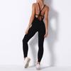 Women's Stitching Solid Color Seamless Yoga Pants Slim Hip-up Yoga Pants