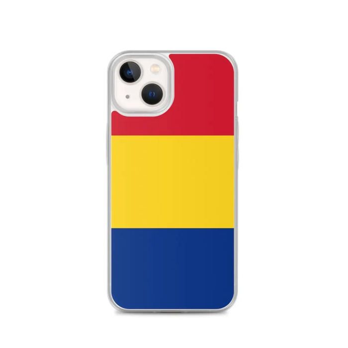 Coque pour iPhone - PIXELFORMA - iPhone 13 - Drapeau de la Roumanie - Silicone souple - Design léger