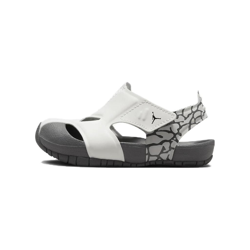 New Jordan Flare TD Anti Slip And Wear Resistant Breathable Children's Sandals White Black Infant And Toddler CI7850-100