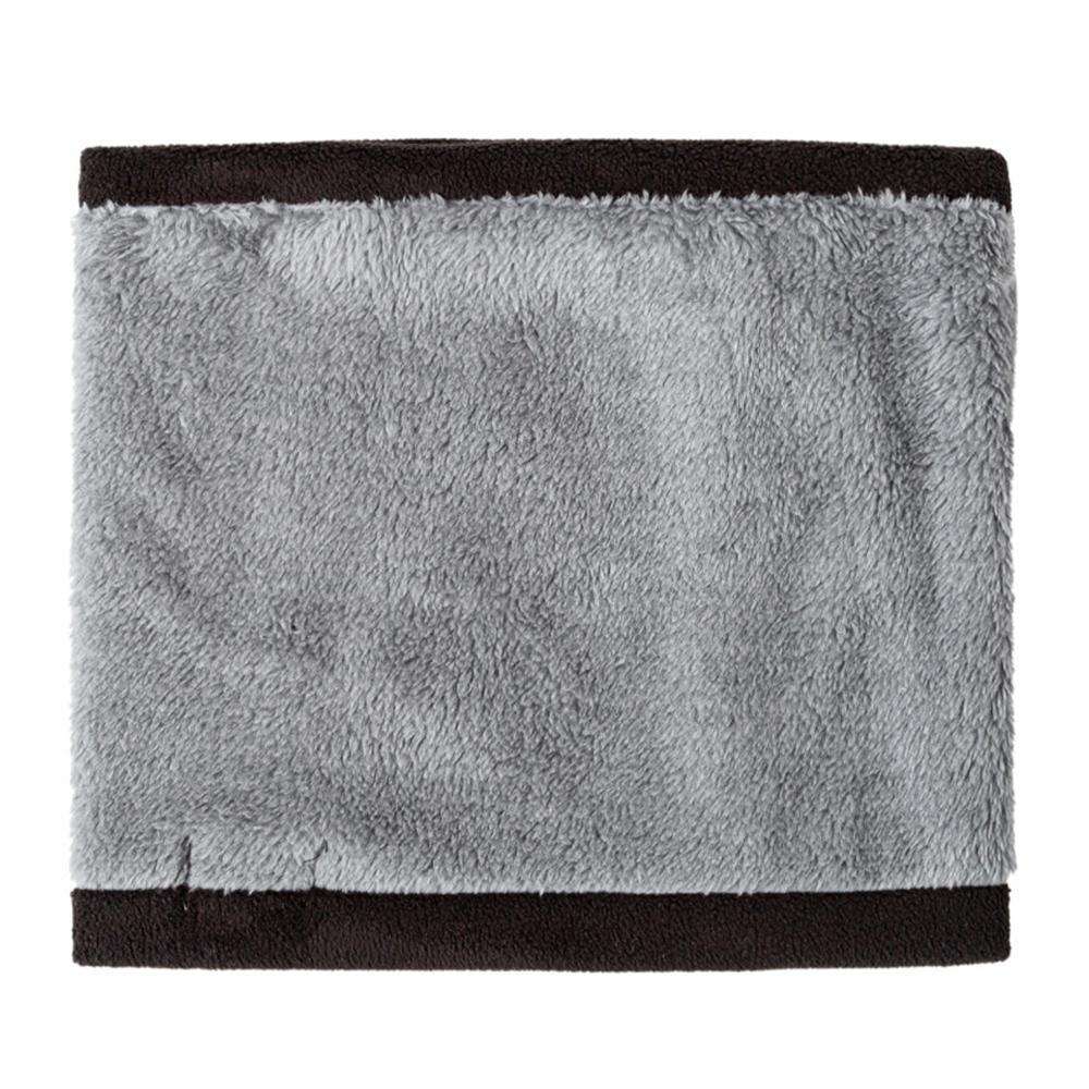 Double-Layer Fleece Neck Warmer for Men Thick Warm Fleece Lined Thermal Scarf  for Cold Weather