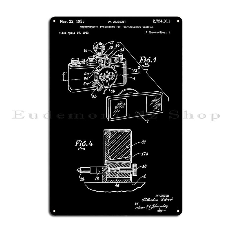 Anatomy Of A Leica Camera 1989 Old Camera Part Patent Drawing Metal Plaque Club Party Plaques Living Room Create Tin Sign Poster