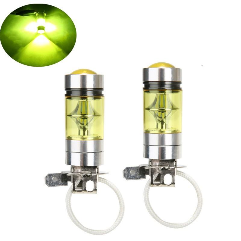 Yellow LED Lights 12-24V Aluminum Alloy 4300K Replacement H3 100W 2828SMD