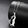My Shape Cute Penguins Necklaces Stainless Steel Animal Pendant Chain Lovely Penguin Turtle Jewelry Women Girls Valentine's Day