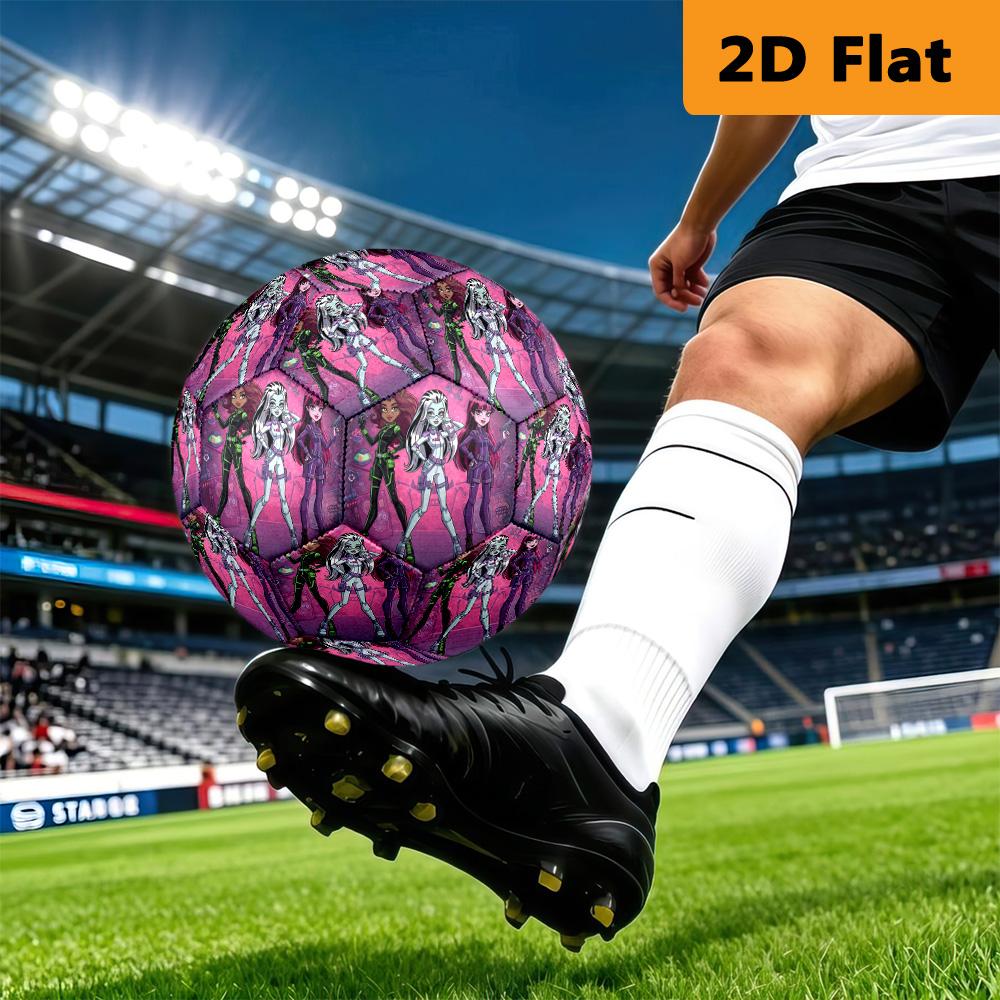 Monster High Magic Soccer Ball Suitable for Both Training and Competition No. 5 Football Outdoor Sports High Elasticity Unique Football Gifts