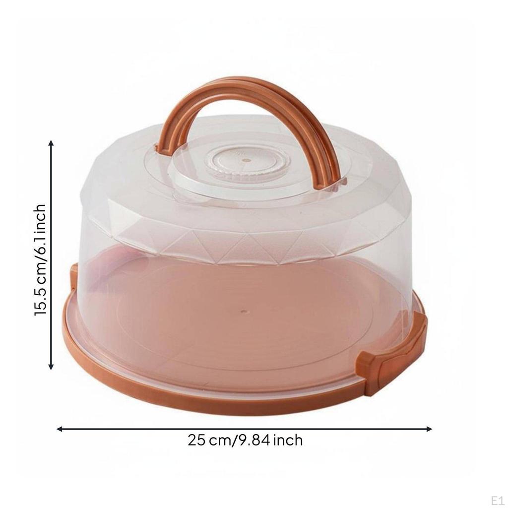 Reusable Birthday Cake Container Versatile Portable Box with Handle Round Food Carrier