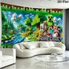 Mine World Building Wall Tapestry Aesthetic Wall Hanging Printed Fabric Blanket Decorative Tapestries for Bedroom Living Room Home Decor