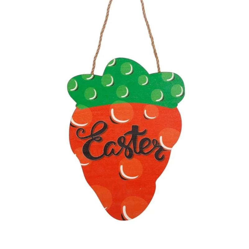 Hanging Sign Happy Easter Porch Welcome Sign for Door Wall Hanging Greetings Pendant Supplies Festival Adorment