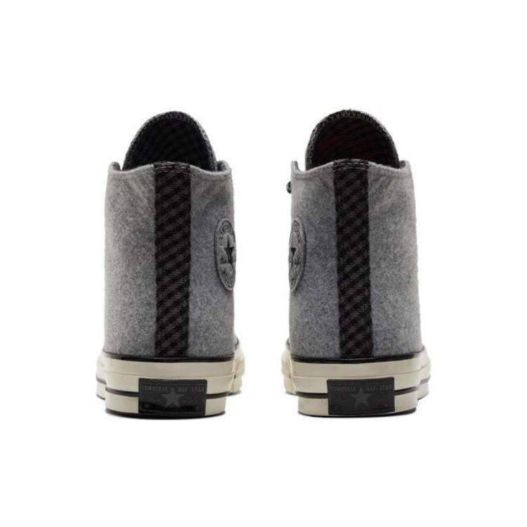 Converse Chuck 70 High Flannel Grey Unisex Sneakers Black A04285C