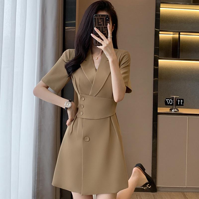 2025 Spring/Summer Petite Professional Women's Suit Dress: Elegant Workwear Skirt