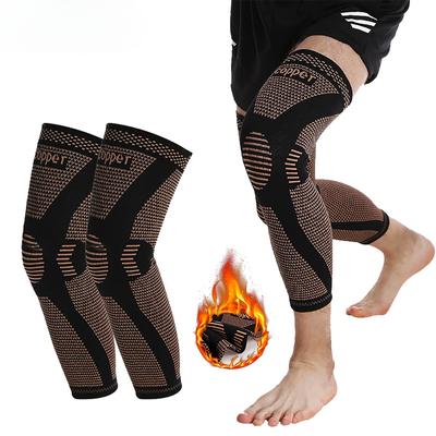 Copper Full Leg Sleeves Long Compression Leg Sleeve Knee Sleeves Protect Leg for  Women Basketball, Arthritis Sport