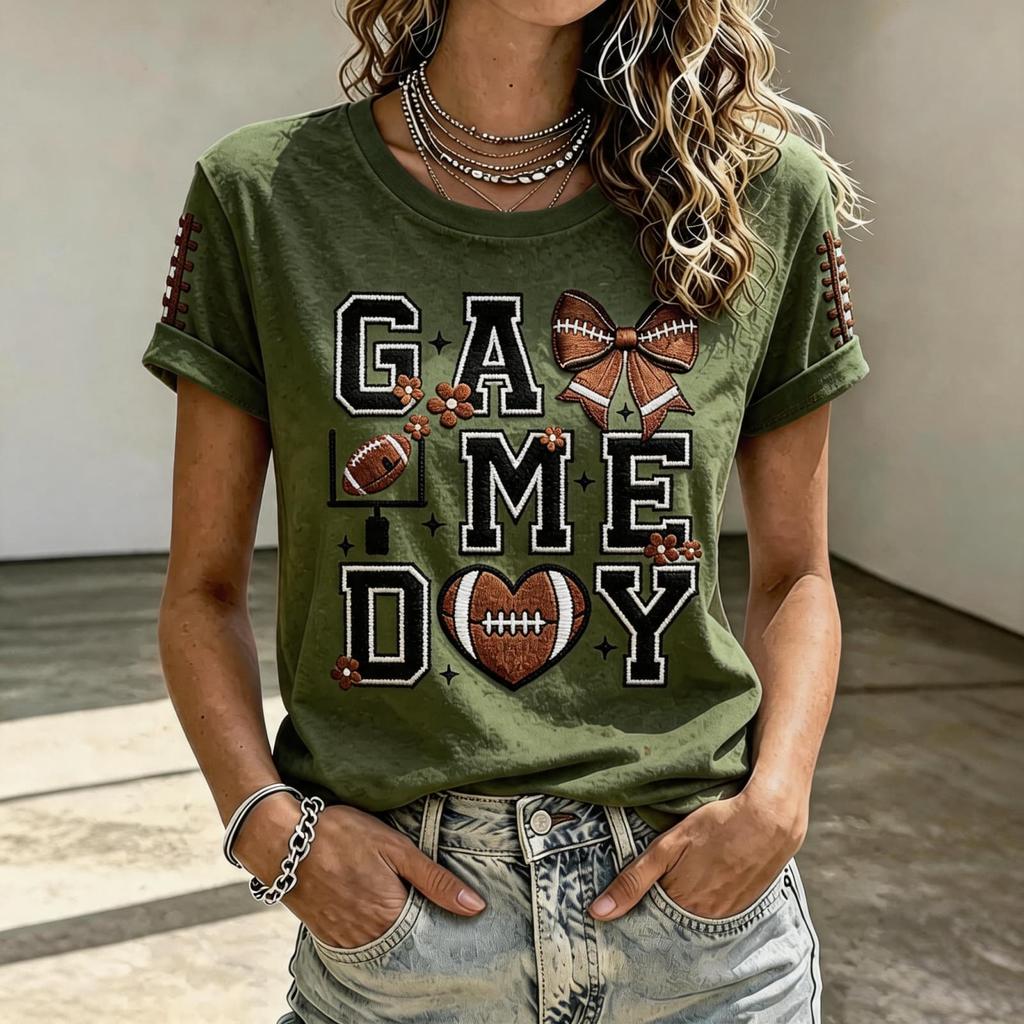 Women's Football Fan Shirt for Day Cheering and Support at the Stadium