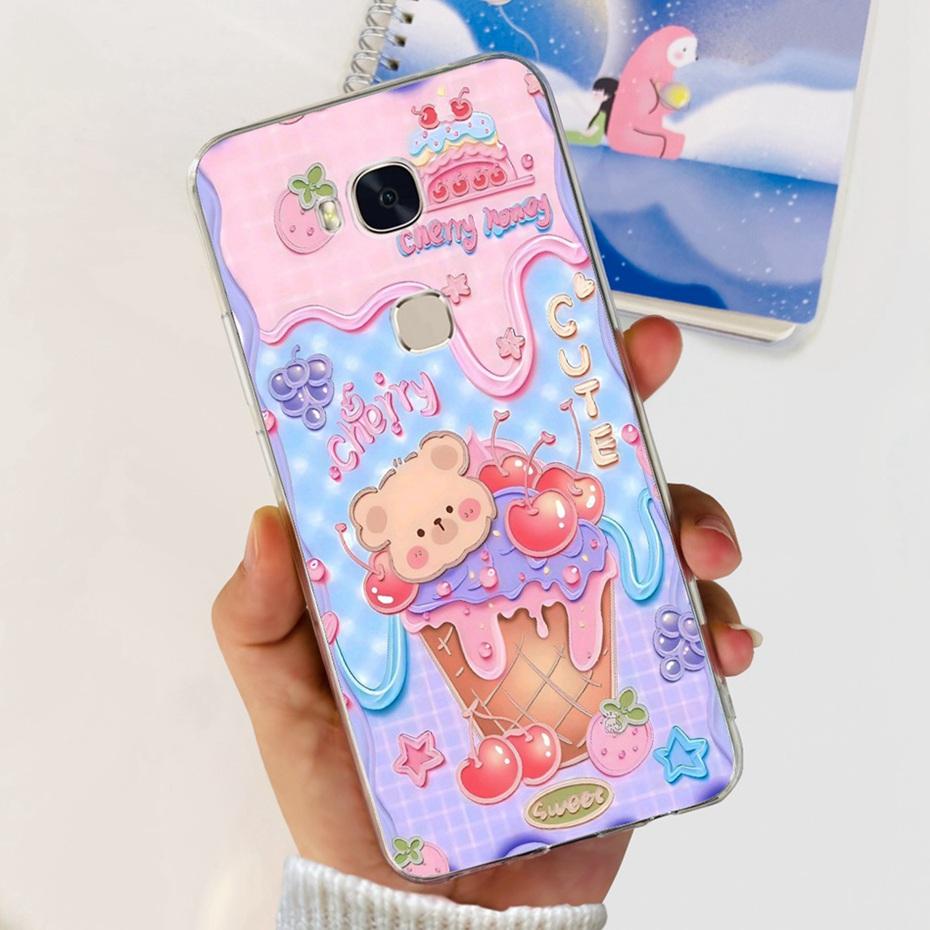 Lovely Printing Case For Huawei GR5 KII-L22 KII-L21 / GR5 2017 BLN-L21 BLN-L22 Soft Silicone TPU Back Cover Phone Cases
