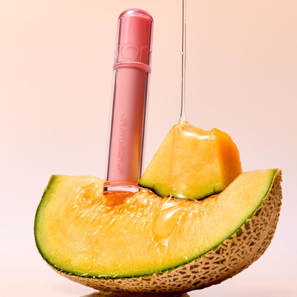 The Juicy Lasting Highly Korean Cosmetics Glossy Lip Tint Mystic The Rom&nd Tint, Pigmented, Long-Lasting Lipstick, (26 Peach, Juicy)