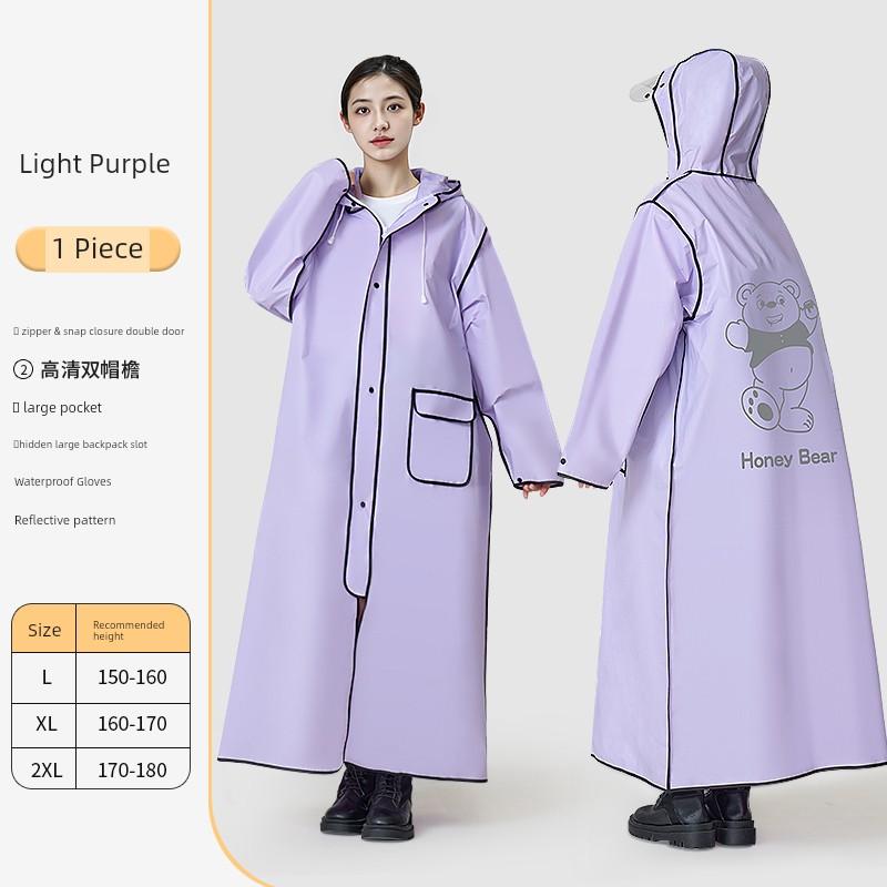 Heavy Rain-Grade Cycling Raincoat for Bicycles and Electric Bikes, Long Full-Body One-Piece Design for Women, Separate Rider and Bike, 2025 New Model