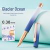 Refillable Ergonomic Fountain Pen for Students - Transparent Colored Plastic Design