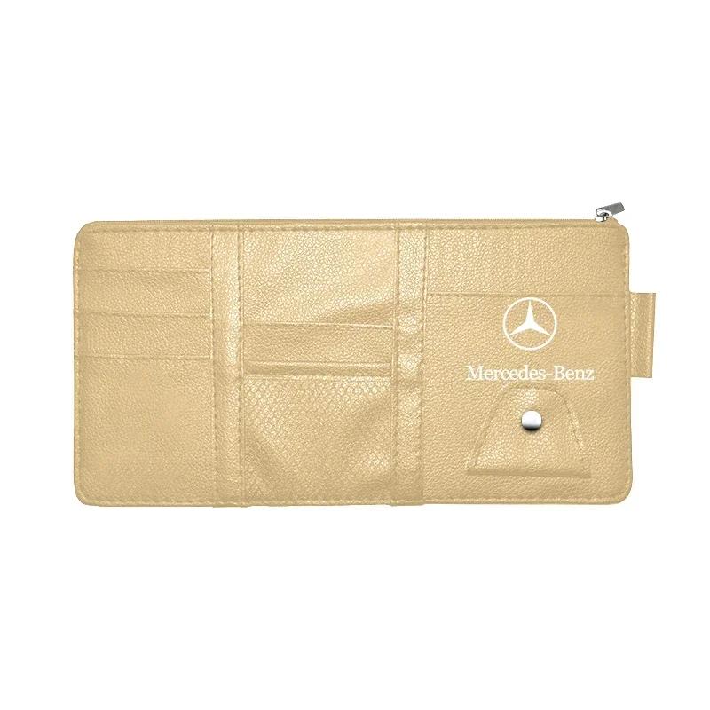 OLV5 Goods Sun Visor Organizer Multi-Pocket Glasses Clip Car Storage Bag Stickers For Mercedes Benz Vito W638 W639 W447 W168 W169 W17