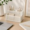 Large Capacity Storage Box Hollowed-out Pen Holder Office Supplies Makeup Holder  Desk Supplies