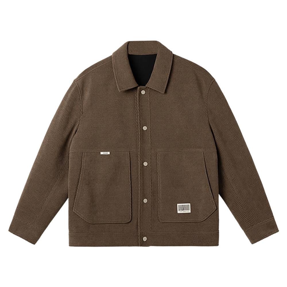 Herren Casual Revers Leichte Jacke – Verdickter Amerikanischer Stil für Frühling und Herbst