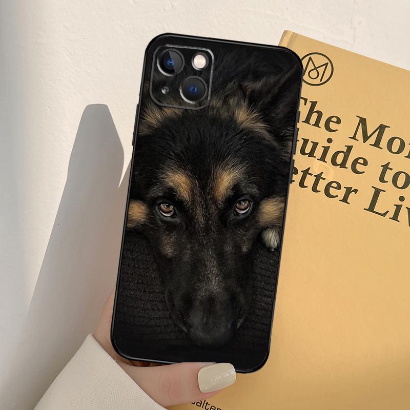 

Cartoon German Shepherd Dog Case For iPhone 16 15 14 Pro Max Plus 13 12 Mini 11 Pro Max Back Cover iPhone 12