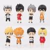 8 Pcs/Lot Haikyuu Q Ver. Volleyball Hinata Shoyo Sugawara Koushi Oikawa Tooru Model Figures Sitting Stands Ornaments Toy Gifts