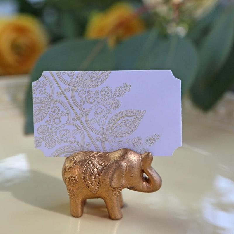 WTEMPO Elephant Shaped Design Business Card Holders Office Note Holders Home Kitchen Message Holders DIY Photo Holders Seat Number Holders