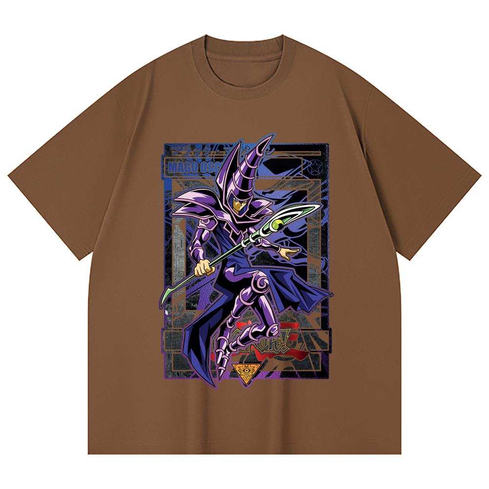230 Gsm 100% Cotton Yu-Gi-Oh V5 Mago Oscuro Print Unisex Heavy Cotton T Shirt