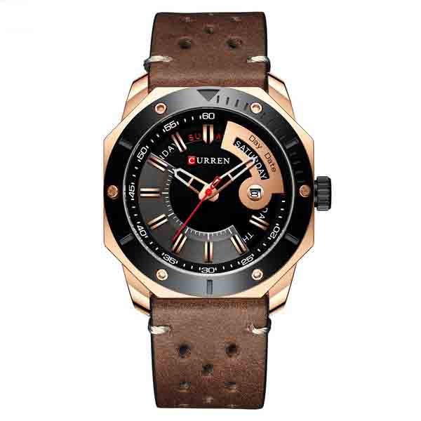 Men's Watch Fashion Chic Stainless Steel Quartz Male Watches with Date and week Gentleman Choice