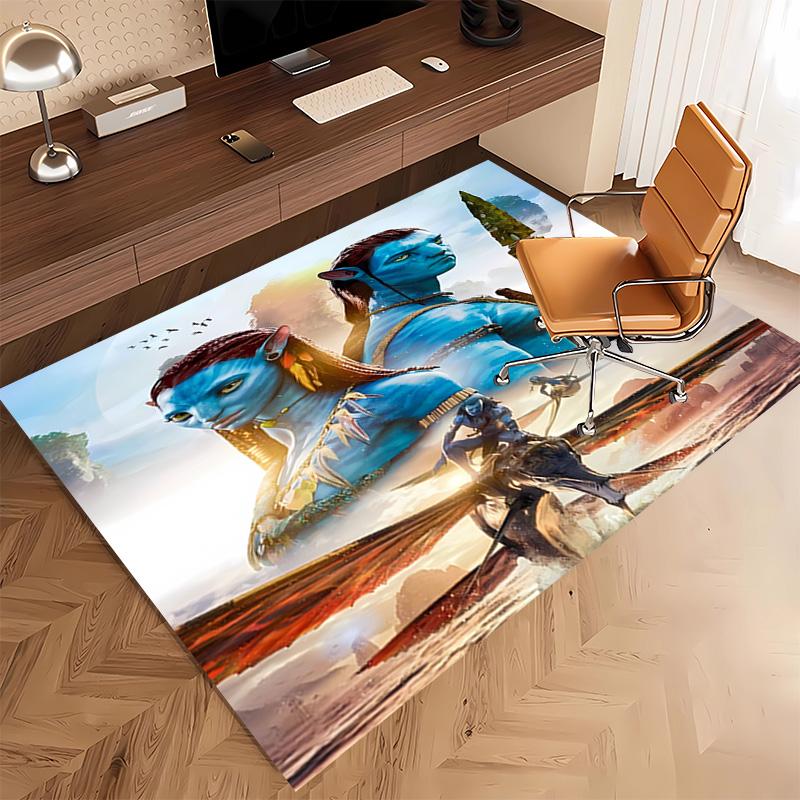 1pc Avatar Print Area Rug - Soft, Washable Non-Slip Indoor Mat, Living Room, Home Office Decorative Rug,Office Decorative