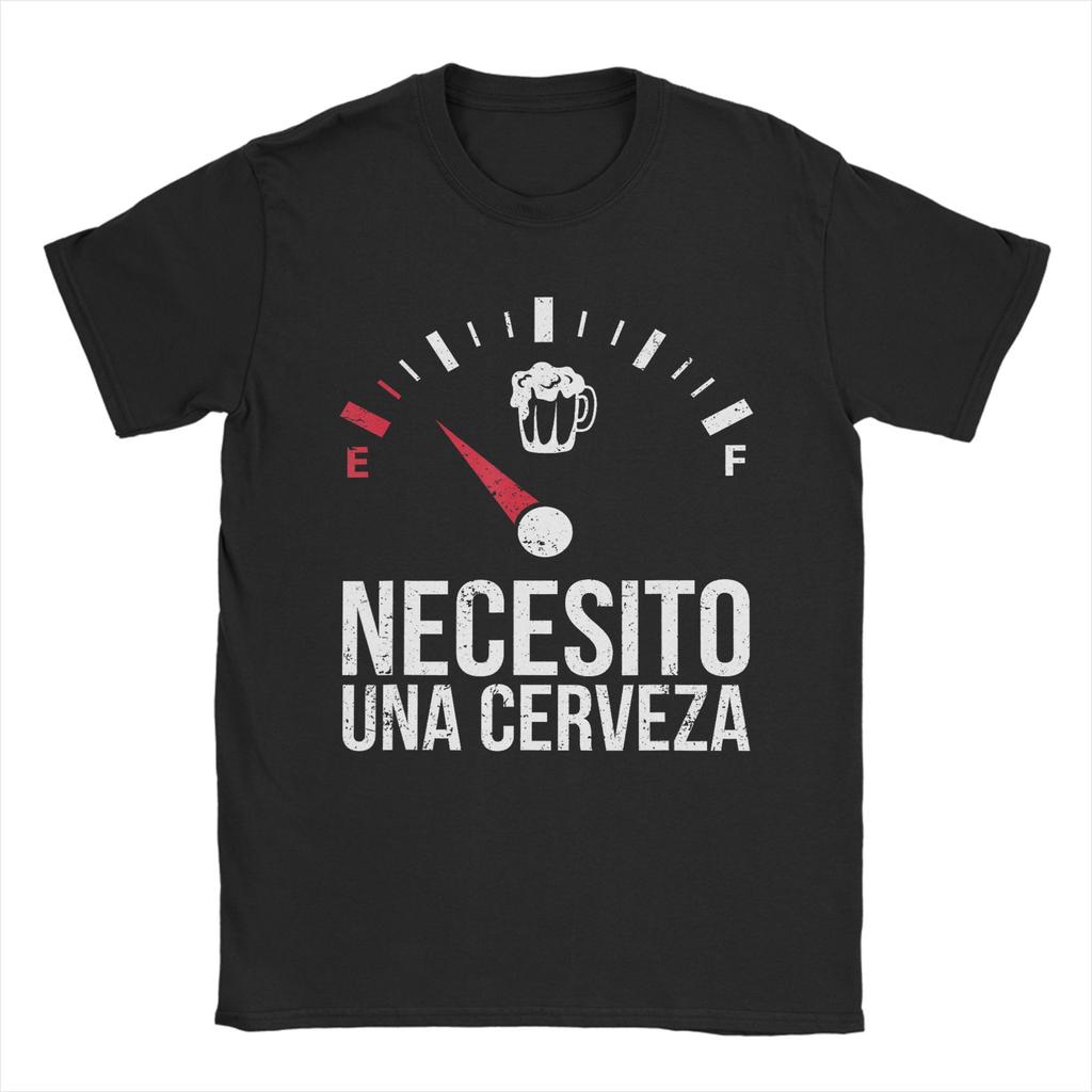 Necesito Cerveza Funny Quote I Need a Beer Graphic Printed T Shirts for Men Women Cotton Tee Shirt Clothing