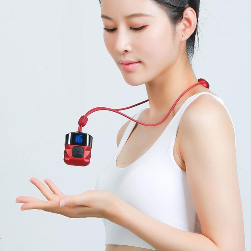 Neck Massagers with Heat,Electric Pulse Neck Massagers for Pains Relief,Mini Hanging Massage Device for Women Men Gift
