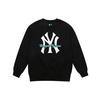 MLB New York Yankees Large Logo Embroidered Crewneck Sweatshirt Unisex Sweatshirt Black 31MT10111-50L