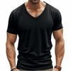 Men's V-Neck Quick-Dry Breathable Casual Sports Short Sleeve T-Shirt.