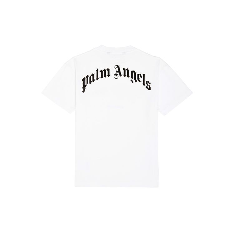 Palm Angels Croco Short-Sleeve Tee White/Green Men Tops PMAA001R21JER0020155