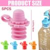 Water Bottle Topper for Toddler Spill-proof Silicone Bottles Top Spout for Protects Kids Mouth 5 Pieces Leakproof Protective Lid