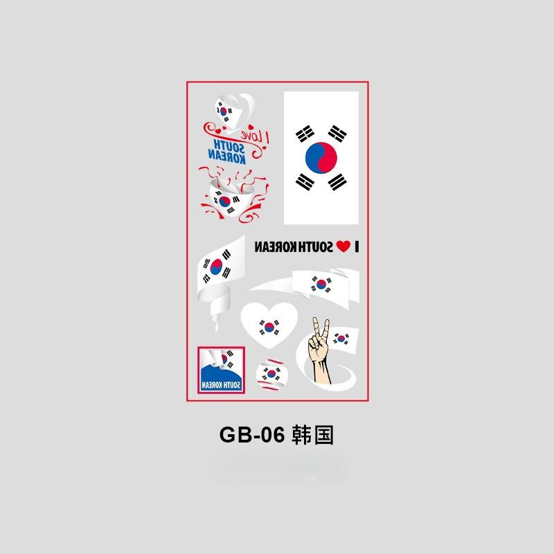 10Pcs Waterproof National Flag Temporary Tattoos for 2026 World Cup Face Body Stickers for Football Fans Match Day Decorations