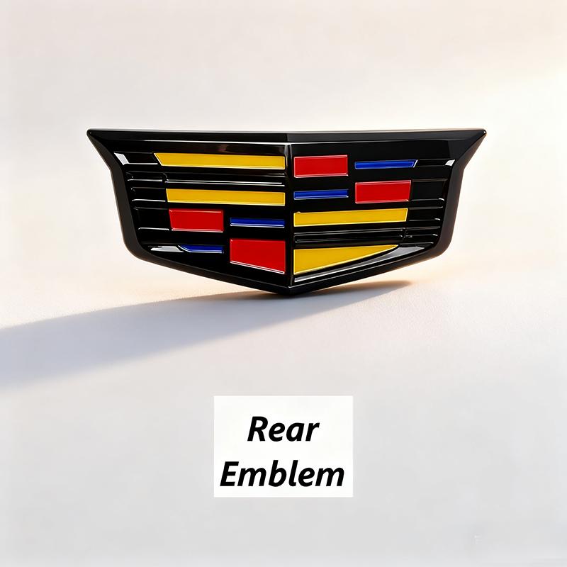 Cadillac XT5 Emblem Cover Premium ABS Material Front Rear Logo Overlay OEM Style Replacement Trunk Badge Car Accessories